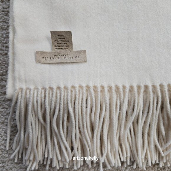 Banana Republic Cashmere Throw *MINOR MOTH DAMAGE* - Picture 10 of 14